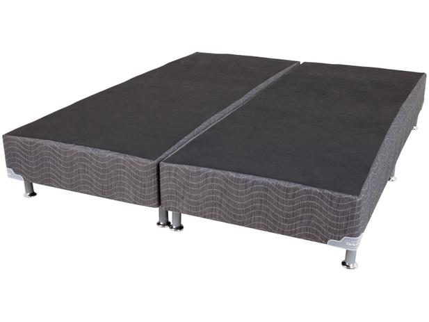 Base Cama Box Queen Size Ortobom Bipartido - 20cm de Altura Silver Slim Menor preço em Base Cama Box Queen Size Ortobom Bipartido - 20cm de Altura Silver Slim