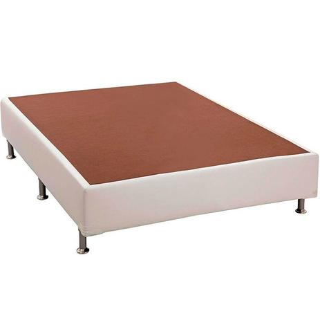 Base Courino Branco Casal 30x128x188cm - Ortobom Menor preço em Base Courino Branco Casal 30x128x188cm - Ortobom