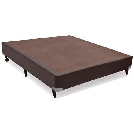 Base Courino Marrom Casal 23x128x188cm - Ortobom Menor preço em Base Courino Marrom Casal 23x128x188cm - Ortobom