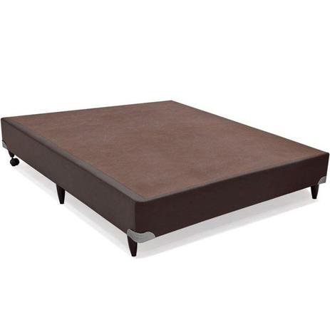 Base Courino Marrom Casal 30x138x188cm - Ortobom Menor preço em Base Courino Marrom Casal 30x138x188cm - Ortobom