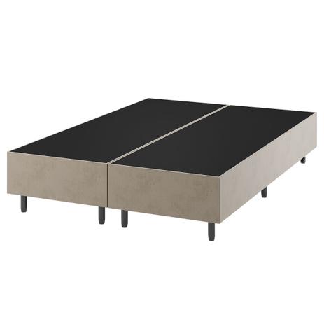 Base de Cama Box Queen Ocean 158x198 Bege - Viero Móveis Menor preço em Base de Cama Box Queen Ocean 158x198 Bege - Viero Móveis