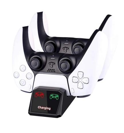 Base Dock Carregador Duplo De Controles Ps5 Compativel Playstation Sony Marca - P5 - DACAR Menor preço em Base Dock Carregador Duplo De Controles Ps5 Compativel Playstation Sony Marca - P5 - DACAR