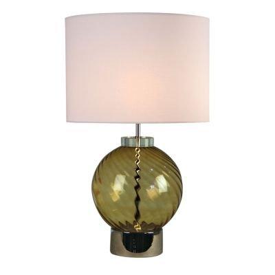 Base p/ abajur em metal/vidro 43cmh 1xe27- cr/amb - Bella iluminação Menor preço em Base p/ abajur em metal/vidro 43cmh 1xe27- cr/amb - Bella iluminação