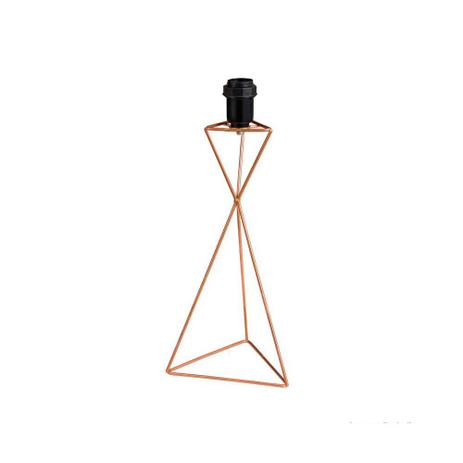 Base para abajur triangular 36cm cobre LS Ilumina Menor preço em Base para abajur triangular 36cm cobre LS Ilumina