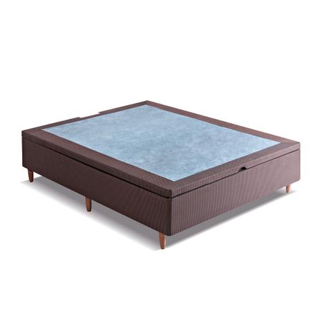 Base para Cama Box Casal Sommier com Baú e Led (30x138x188) Marrom - Kappesberg Menor preço em Base para Cama Box Casal Sommier com Baú e Led (30x138x188) Marrom - Kappesberg