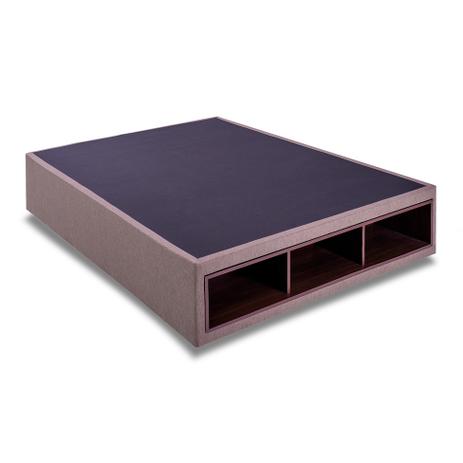 Menor preço em Base para Cama Box Casal Sommier com Nicho e Led (35x138x188) Bege - Kappesberg