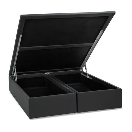 Base para Cama Box Queen Americana com Baú Cinza - Ortobom Menor preço em Base para Cama Box Queen Americana com Baú Cinza - Ortobom