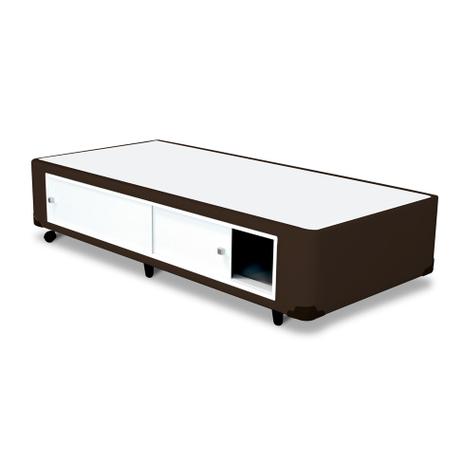 Base para Cama Box Solteiro Amanda com Armário Marrom 96 cm - Mobly Menor preço em Base para Cama Box Solteiro Amanda com Armário Marrom 96 cm - Mobly