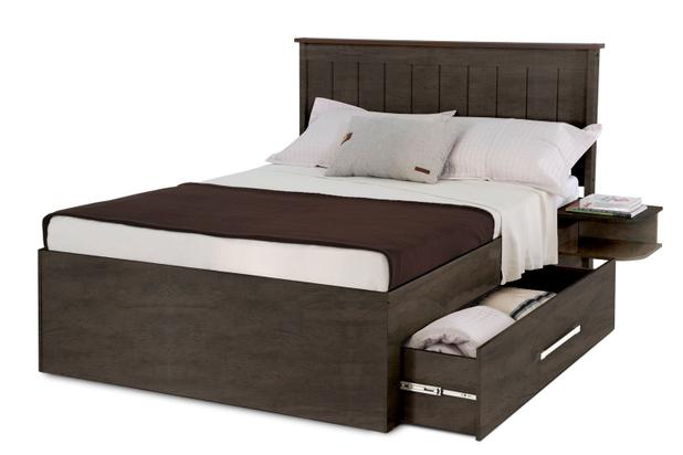 Base Para Cama De Casal Box Mônaco Com Cabeceira e Criado Mudo Café - Tebarrot Menor preço em Base Para Cama De Casal Box Mônaco Com Cabeceira e Criado Mudo Café - Tebarrot