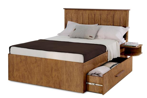 Base Para Cama De Casal Box Mônaco Com Cabeceira e Criado Mudo Mel - Tebarrot Menor preço em Base Para Cama De Casal Box Mônaco Com Cabeceira e Criado Mudo Mel - Tebarrot