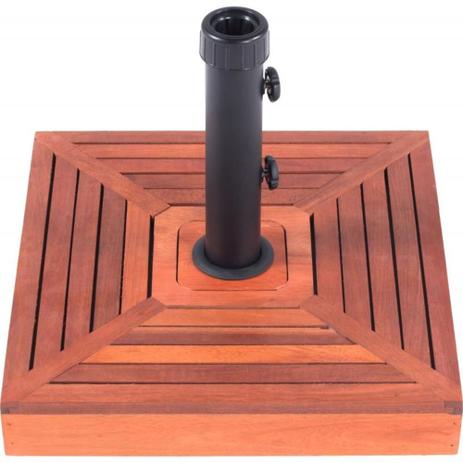 Base para guarda-sol e ombrelone com revestimento em madeira 25 kg - Belfix Menor preço em Base para guarda-sol e ombrelone com revestimento em madeira 25 kg - Belfix