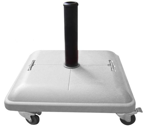 Base para ombrellone em concreto com rodas 37Kg Branco - Bel Lazer Menor preço em Base para ombrellone em concreto com rodas 37Kg Branco - Bel Lazer