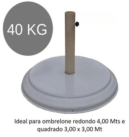 Base pé suporte redondo para ombrelone tam g 40 kg de concreto - D3 Equipamentos Menor preço em Base pé suporte redondo para ombrelone tam g 40 kg de concreto - D3 Equipamentos
