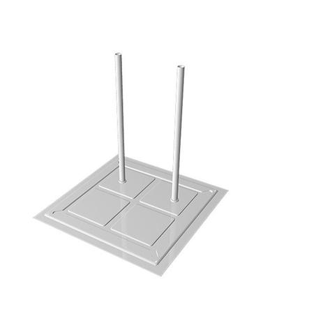 Base POP Para Manequim 2 Pinos Branco 0,30 x 0,30m - Cód. 8619 - Gecede ind. e com. ltda Menor preço em Base POP Para Manequim 2 Pinos Branco 0,30 x 0,30m - Cód. 8619 - Gecede ind. e com. ltda