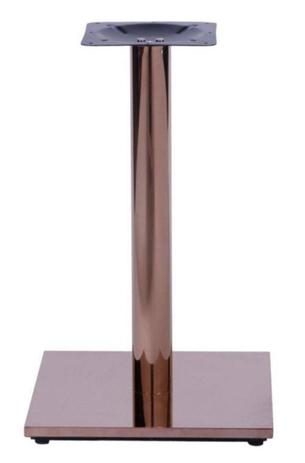 Base Quadrada Mesa Suporte P/Tampos De Até 80Cm Inox Bronze - Or design Menor preço em Base Quadrada Mesa Suporte P/Tampos De Até 80Cm Inox Bronze - Or design