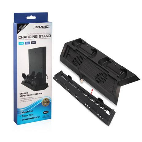 Base Suporte Vertical Ps4 Séries Cooler Hub Carregador Dobe Menor preço em Base Suporte Vertical Ps4 Séries Cooler Hub Carregador Dobe
