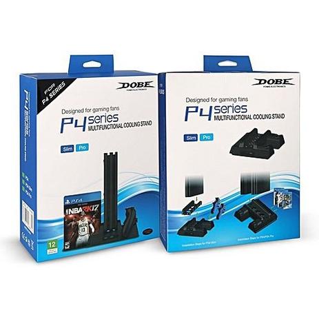 Base Vertical Carregador Cooler 3 In1 Ps4, Ps4 Slim, Ps4 Pro - Dobe Menor preço em Base Vertical Carregador Cooler 3 In1 Ps4, Ps4 Slim, Ps4 Pro - Dobe