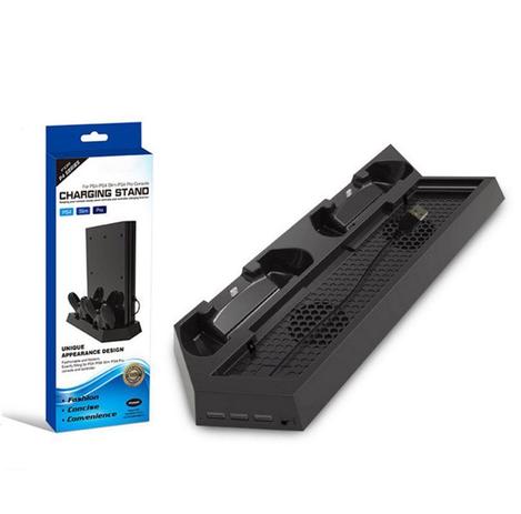Base Vertical Console PS4 PS4 SLIM PS4 PRO para 2 Controles e Cooler Ventilação video game - Dobe é boa?