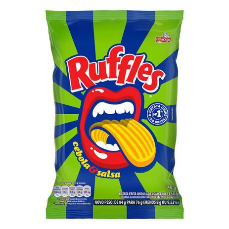 Batata Ruffles Elma Chips Sabor Cebola e Salsa 76g Menor preço em Batata Ruffles Elma Chips Sabor Cebola e Salsa 76g