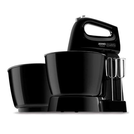 Batedeira 250 Watts Arno Facilita 3 Velocidades 2 Tigelas 4 lts - SX16 Preto Menor preço em Batedeira 250 Watts Arno Facilita 3 Velocidades 2 Tigelas 4 lts - SX16 Preto