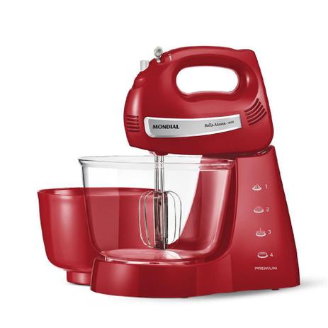 Batedeira B-29 NP 60Hz Bella Massa 400W Vermelha - 127v - Mondial Menor preço em Batedeira B-29 NP 60Hz Bella Massa 400W Vermelha - 127v - Mondial