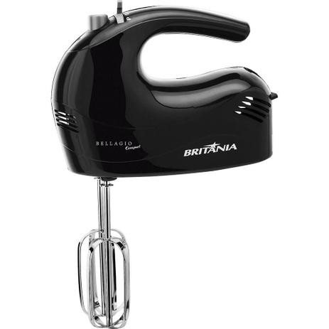 Batedeira Bellagio Compact, 4 Velocidades, 350W, Preta - Britânia Menor preço em Batedeira Bellagio Compact, 4 Velocidades, 350W, Preta - Britânia