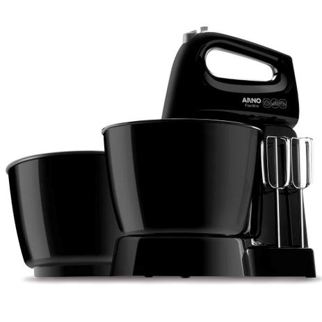 Batedeira de Mesa Arno Facilita SX16 com 3 Velocidades e 2 Tigelas Preta - 110v Menor preço em Batedeira de Mesa Arno Facilita SX16 com 3 Velocidades e 2 Tigelas Preta - 110v