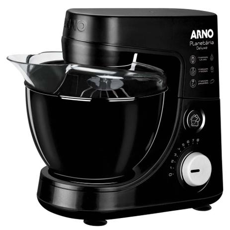 Batedeira de Mesa Planetária Arno Deluxe SX82 com 8 Velocidades Preta Menor preço em Batedeira de Mesa Planetária Arno Deluxe SX82 com 8 Velocidades Preta