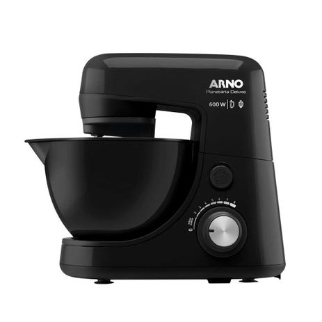 Imagem de Batedeira Elétrica Arno Planetária Nova Deluxe SX34 Preta Tigela 4,1 L 600W