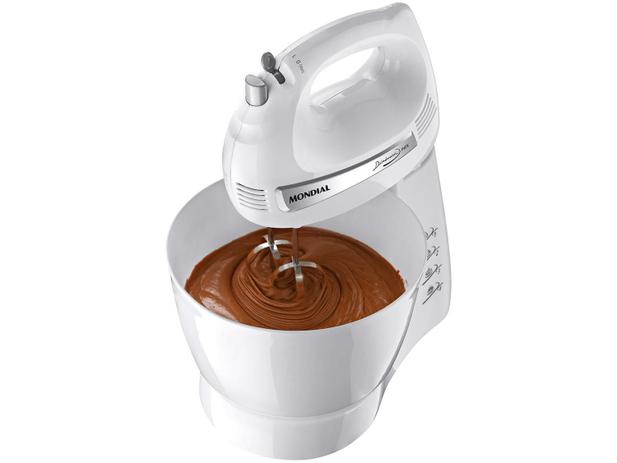 Batedeira Mondial Portátil Branca Dinâmica - B-02 NP 400W 4 Velocidades Menor preço em Batedeira Mondial Portátil Branca Dinâmica - B-02 NP 400W 4 Velocidades