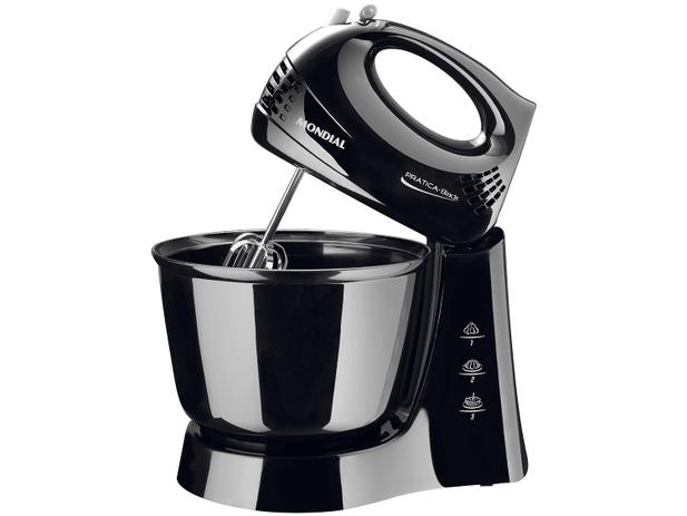 Batedeira Mondial Portátil Preta Prática Black - B-12 NP 350W 3 Velocidades Menor preço em Batedeira Mondial Portátil Preta Prática Black - B-12 NP 350W 3 Velocidades