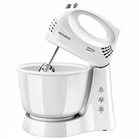 Batedeira Mondial Power Pratica White B-05 Branco, 350W, 3 Velocidades + Turbo, Tigela, 3,6 Litros - 220V Menor preço em Batedeira Mondial Power Pratica White B-05 Branco, 350W, 3 Velocidades + Turbo, Tigela, 3,6 Litros - 220V