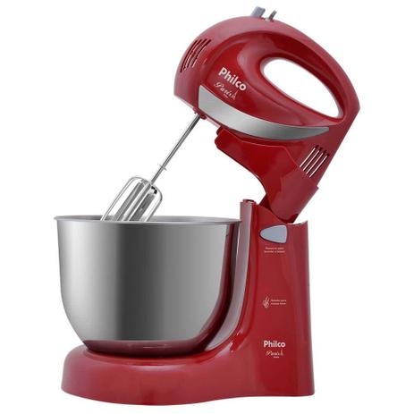 Batedeira Paris Philco 350W Tigela Inox 4L - Vermelha Menor preço em Batedeira Paris Philco 350W Tigela Inox 4L - Vermelha