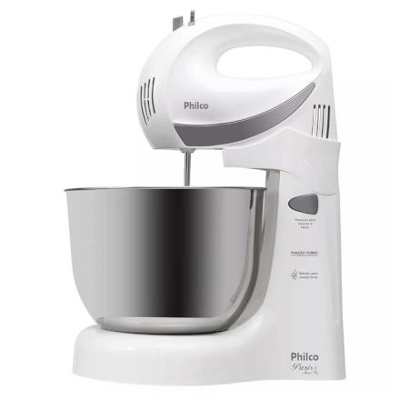 Batedeira Philco Portátil Inox 4 Velocidades Branca 220V Menor preço em Batedeira Philco Portátil Inox 4 Velocidades Branca 220V