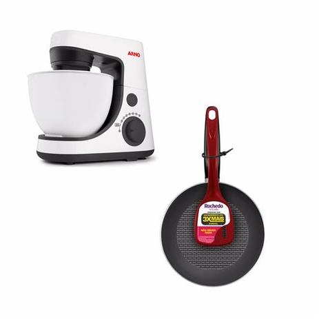 Batedeira Planetária Arno Branca - 110V + Frigideira Antiaderente Rochedo 20cm + Espátula Vitalle Menor preço em Batedeira Planetária Arno Branca - 110V + Frigideira Antiaderente Rochedo 20cm + Espátula Vitalle