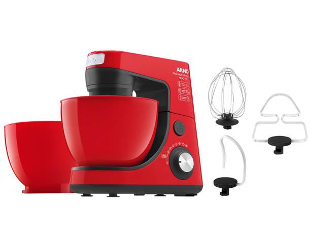 Batedeira Planetária Arno Vermelha 500W - SX94 8 Velocidades Menor preço em Batedeira Planetária Arno Vermelha 500W - SX94 8 Velocidades