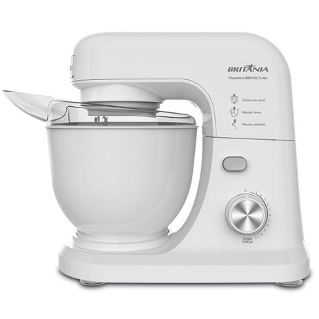 Batedeira Planetária Britânia BBP520B Branca Turbo 500W Menor preço em Batedeira Planetária Britânia BBP520B Branca Turbo 500W