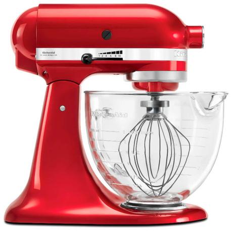 Batedeira Planetária KitchenAid Stand Mixer com Bowl de Vidro Vermelha 127V Menor preço em Batedeira Planetária KitchenAid Stand Mixer com Bowl de Vidro Vermelha 127V
