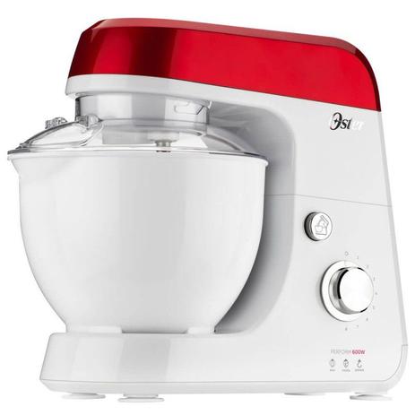 Batedeira Planetária Oster Perform 220V Branca e Vermelha 4L 600W de Potência e 8 Velocidades Menor preço em Batedeira Planetária Oster Perform 220V Branca e Vermelha 4L 600W de Potência e 8 Velocidades