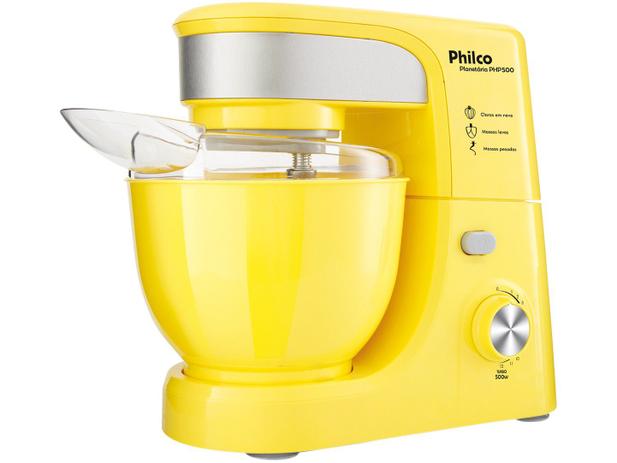 Batedeira Planetária Philco Amarela 500W - PHP500 Turbo 12 Velocidades