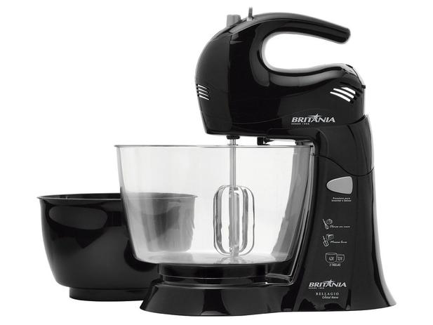 Batedeira Portátil Britânia Preta 350W - Bellagio Cristal Neve 4 Velocidades Menor preço em Batedeira Portátil Britânia Preta 350W - Bellagio Cristal Neve 4 Velocidades