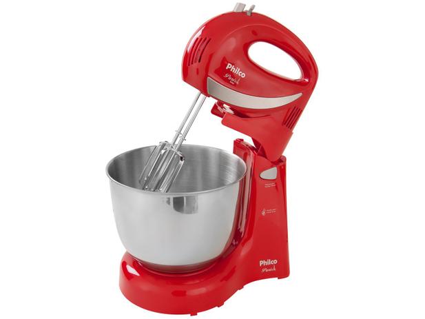 Batedeira Portátil Philco - Vermelha 350W Paris 4 Velocidades Menor preço em Batedeira Portátil Philco - Vermelha 350W Paris 4 Velocidades