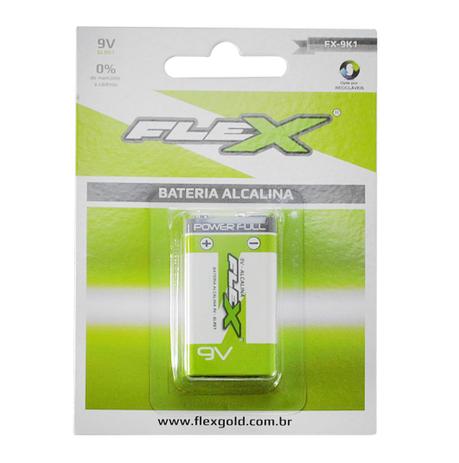 Bateria 9v alcalina c/ 1 unidade -marca : flex mod. fx-9k1 - ds tools - X-cell Menor preço em Bateria 9v alcalina c/ 1 unidade -marca : flex mod. fx-9k1 - ds tools - X-cell