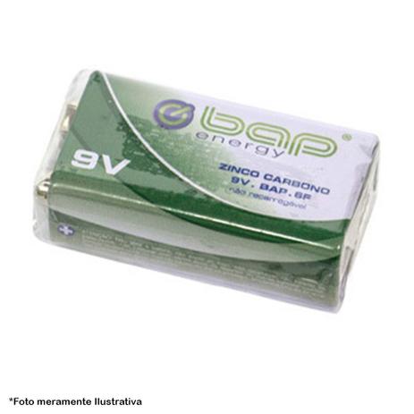 Bateria 9v BAP-6F de Zinco Carbono para Uso Geral - Bap energy Menor preço em Bateria 9v BAP-6F de Zinco Carbono para Uso Geral - Bap energy