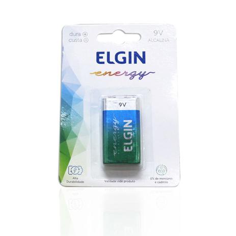 Menor preço em Bateria 9v elgin alcalina energy 6lr61 9v blister 1 un.