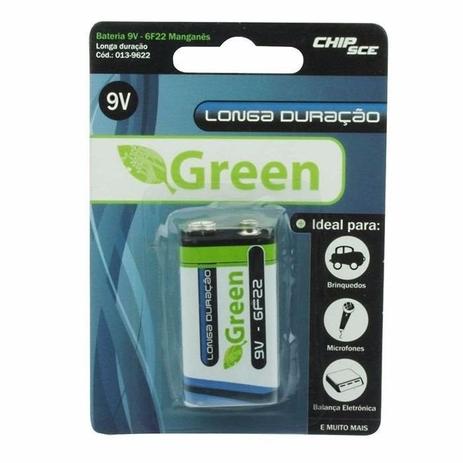 Bateria 9v - Green Menor preço em Bateria 9v - Green