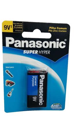 Bateria 9V Super Hyper Panasonic Menor preço em Bateria 9V Super Hyper Panasonic