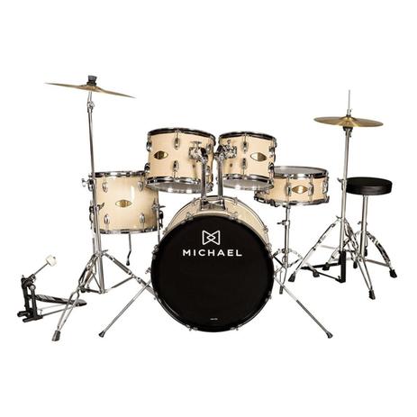 Bateria Acústica Michael Audition Dm828n Natural Bumbo 22” Menor preço em Bateria Acústica Michael Audition Dm828n Natural Bumbo 22”