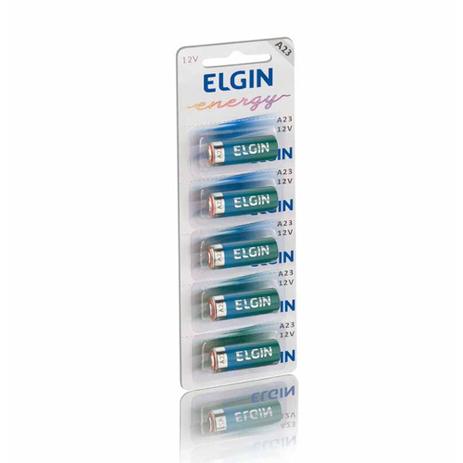 Bateria alcalina 12v a23 / 5un / elgin Menor preço em Bateria alcalina 12v a23 / 5un / elgin