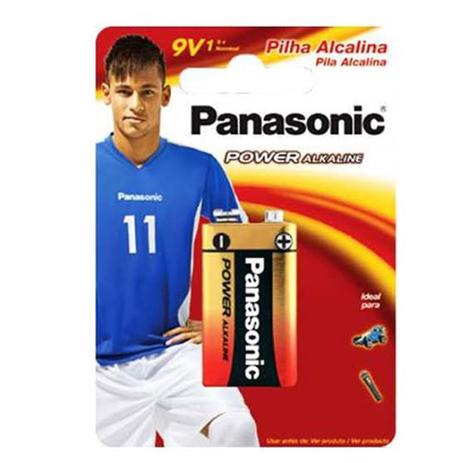 Bateria Alcalina 9V 1 Unidade 6LF22XAB/1B24 Panasonic Menor preço em Bateria Alcalina 9V 1 Unidade 6LF22XAB/1B24 Panasonic